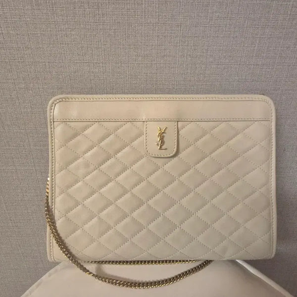 [BUNJANG] Saint Laurent Baby Victoire Crossbody Bag Cream / 생로랑 빅투아르 베이비 크림 (정품)