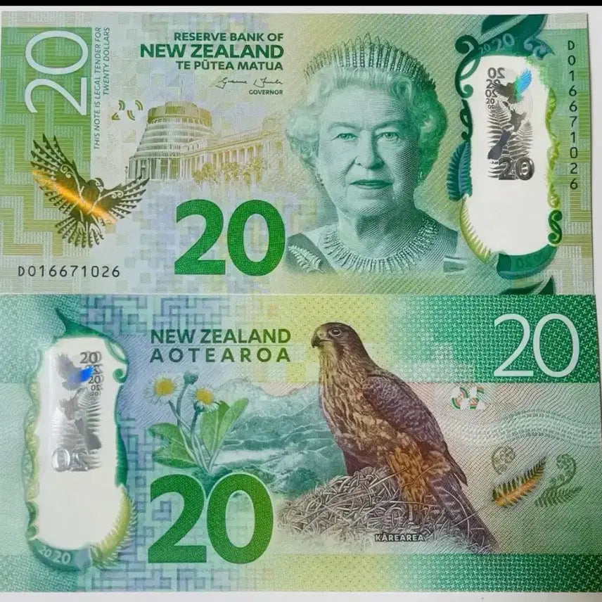 [BUNJANG] New Zealand 2016 $20 Polymer Banknote UNC / 뉴질랜드 2016 20달러 완전미사용  폴리머지폐