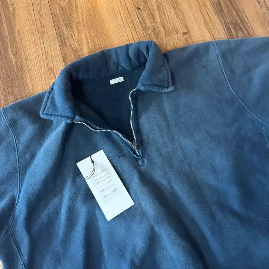 [BUNJANG] Apresse Half Zip-Up Sweatshirt Blue Size 3 / 아프레쎄 하프 집업 블루 3사이즈