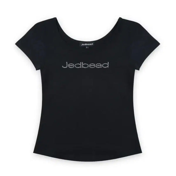 [BUNJANG] Zedvid Scoop Neck T-Shirt / 제드비드 쥬얼리 스쿱티 반팔티
