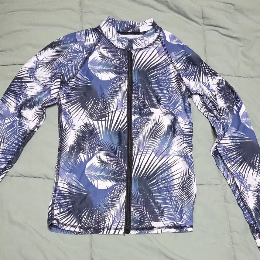 [BUNJANG] Palm Tree Zip-Up Long-Sleeve Rashguard / 야자수 래쉬가드 집업 긴팔 판매해요~