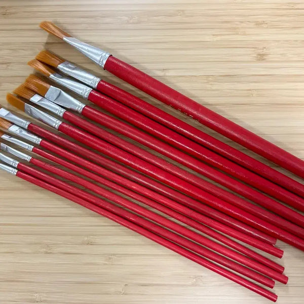 [BUNJANG] Paint Brush Set (1-12) / [세트 12종 일괄 가격] 초저가 가성비 도색용 브러시 붓 1호~12호