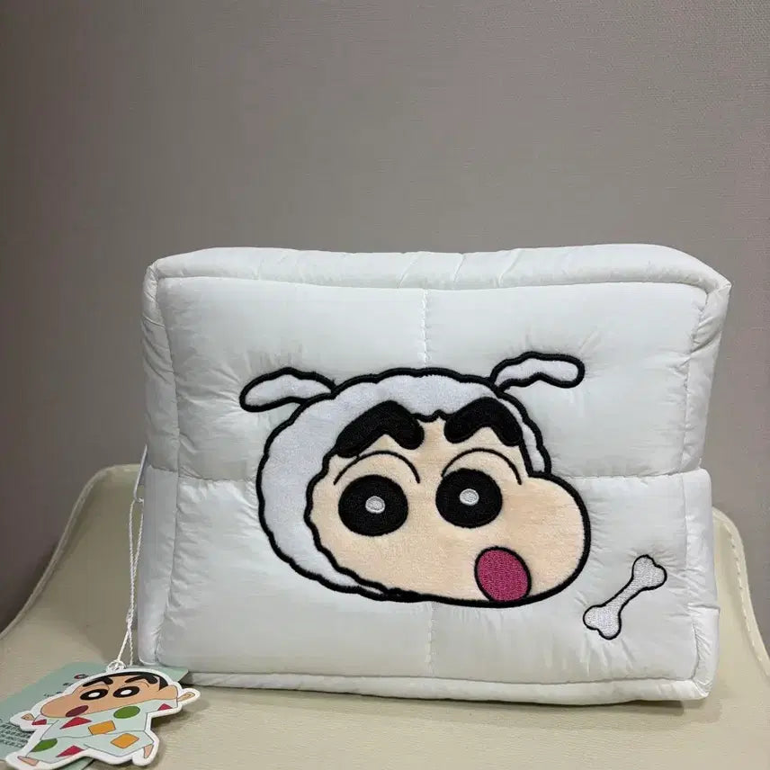 [BUNJANG] Crayon Shin-chan Shiro Pouch / 짱구 흰둥이 파우치