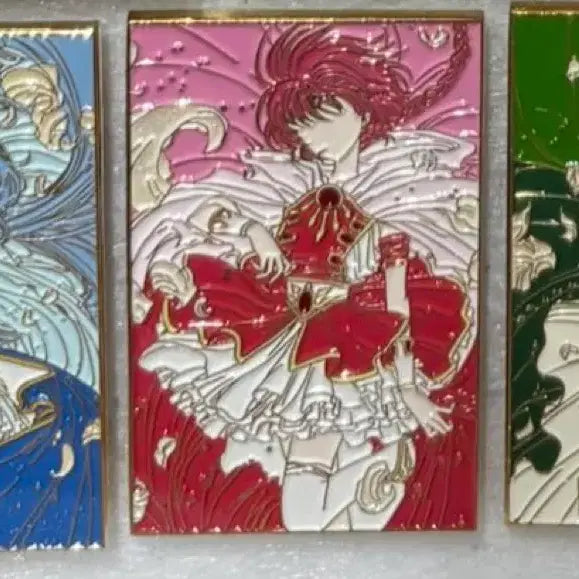 [BUNJANG] Magic Knight Rayearth Metal Pin Set - Magical Girl Edition / 마법기사레이어스 금속뱃지 마법소녀