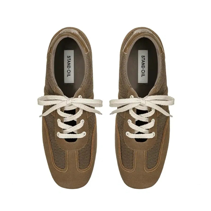 [BUNJANG] Standoil Marrow Square Sneakers Brown / 스탠드오일 머로우 스퀘어 스니커즈 브라운