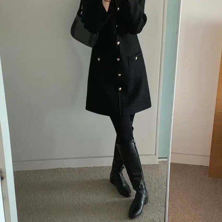 [BUNJANG] Merriaround Tweed Dress Black Label / [새 제품] 메리어라운드 하객룩 트위드 원피스 #M