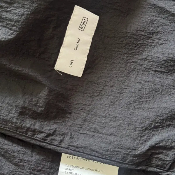 [BUNJANG] Post Archive Faction (PAF) 5.1 Technical Jacket Light Black / 포스트아카이브팩션 (파프) 5.1 테크니컬 자켓 라이트 블랙