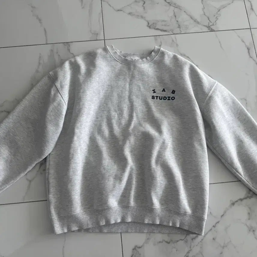 [BUNJANG] IAB STUDIO Mélange Gray Sweatshirt XL / IAB STUDIO 멜란지그레이 맨투맨 XL