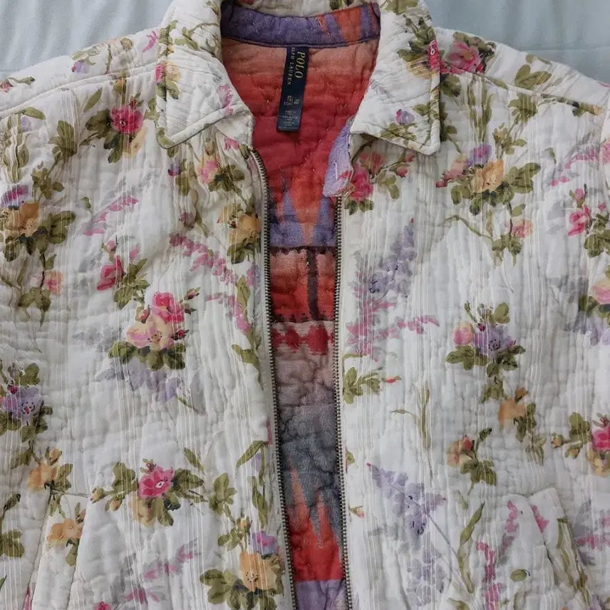 [BUNJANG] Polo Ralph Lauren Reversible Floral Quilted Jacket / 폴로 랄프로렌 플라워 리버시블 양면 퀼팅 누빔 퀼트 자켓 점퍼