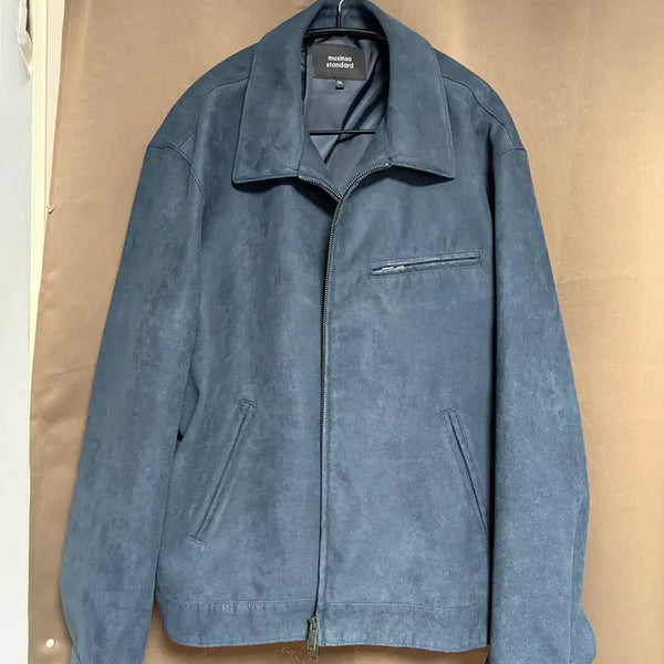 [BUNJANG] Musinsa Standard Synthetic Suede Work Jacket - Iron Gray (2XL) / [2XL] 무신사 스탠다드 스웨이드 재킷