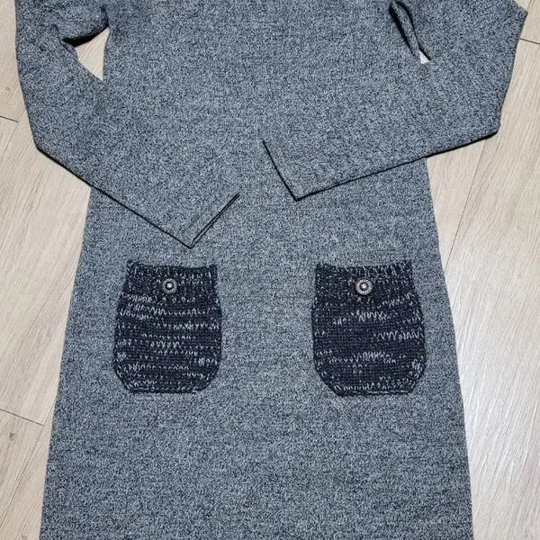 [BUNJANG] Chanel Cashmere Sweater Dress / 정품, 샤넬 케시미어 스웨터 원피스 그레이 EU36