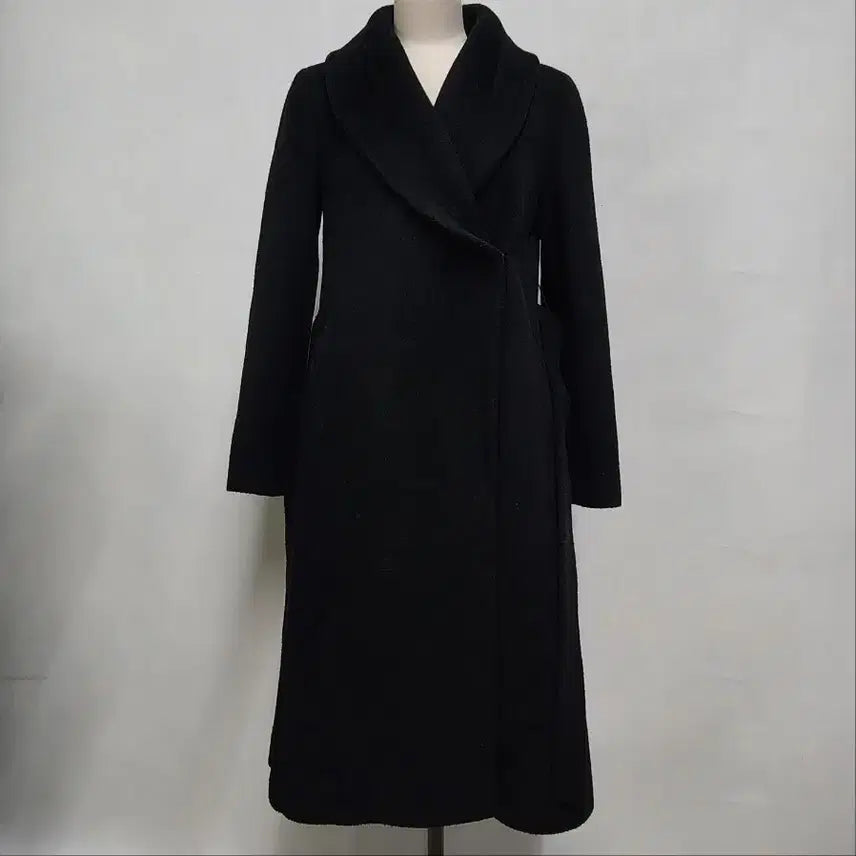 [BUNJANG] ININNN Alpaca Blend Shawl Collar Belted Long Coat (Size 55) / 고급 알파카 혼방 ININNN 숄카라 벨티드 롱코트 55