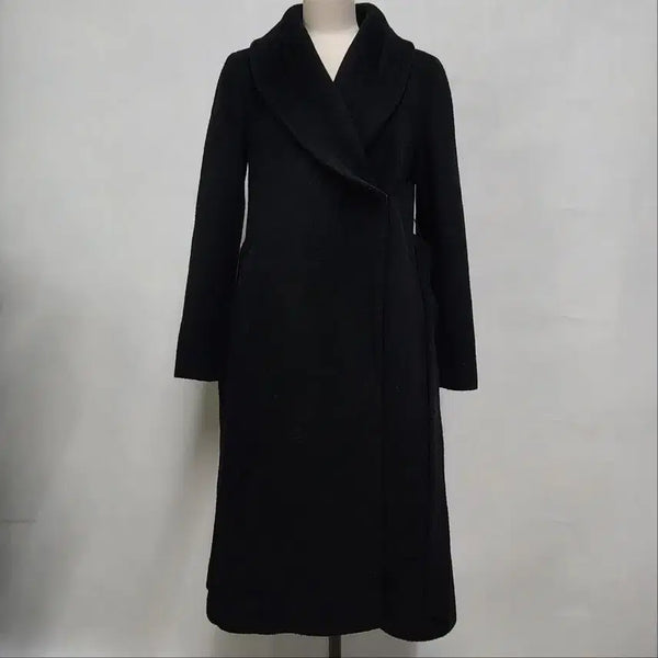 [BUNJANG] ININNN Alpaca Blend Shawl Collar Belted Long Coat (Size 55) / 고급 알파카 혼방 ININNN 숄카라 벨티드 롱코트 55