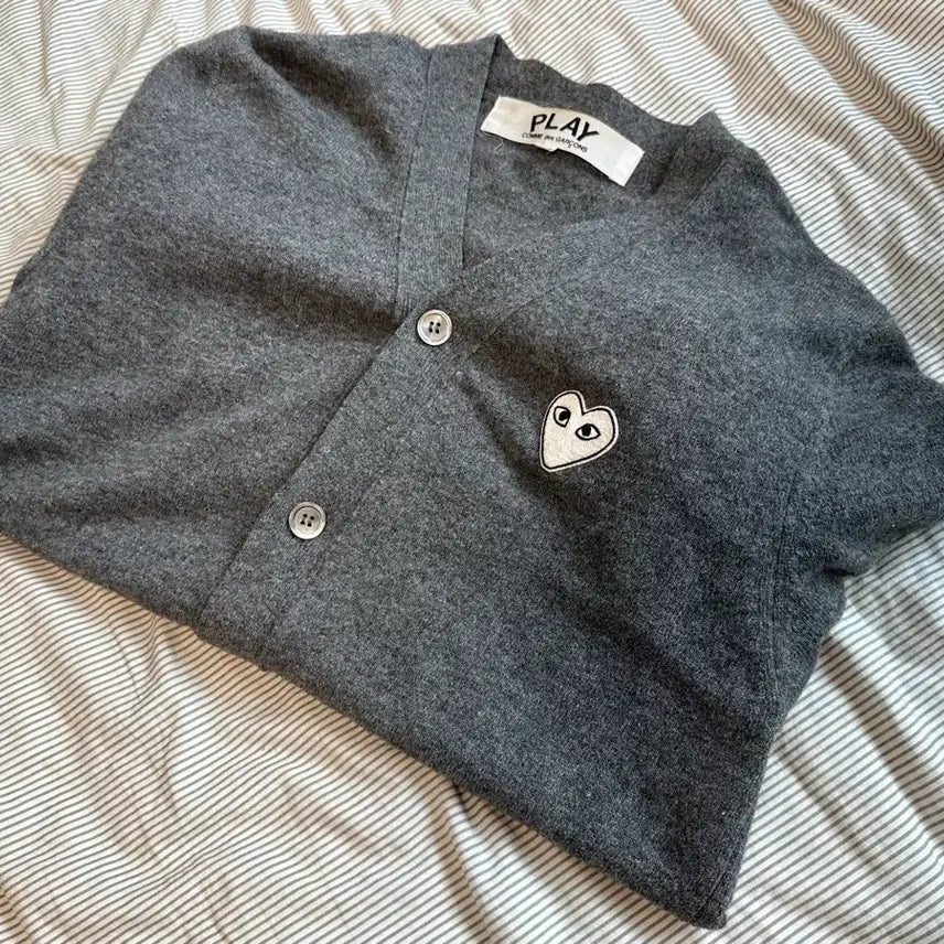 [BUNJANG] Comme des Garcons Gray Cardigan - Size M / 꼼데가르송 가디건 M사이즈