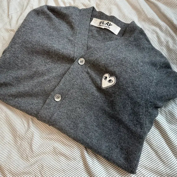 [BUNJANG] Comme des Garcons Gray Cardigan - Size M / 꼼데가르송 가디건 M사이즈