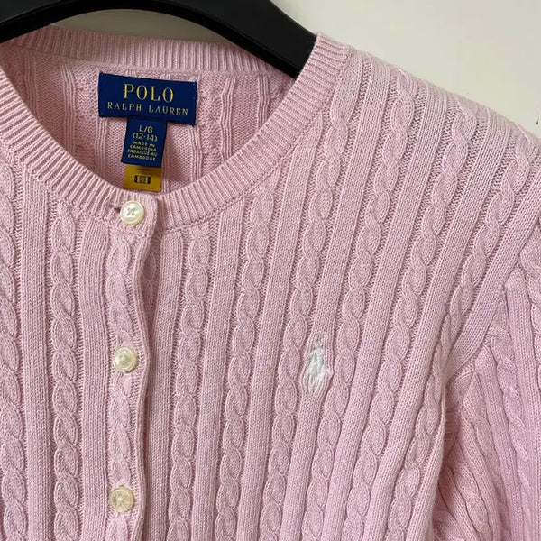 [BUNJANG] Polo Girls Cardigan Pink L / 폴로 걸즈 가디건 핑크 L 팝니다
