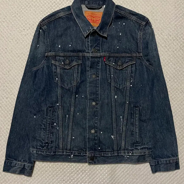 [BUNJANG] Levi's 72334 Type 3 Painted Custom Denim Trucker Jacket / [L] 리바이스 72334 타입3 페인티드 커스텀 데님 트러커 청자켓