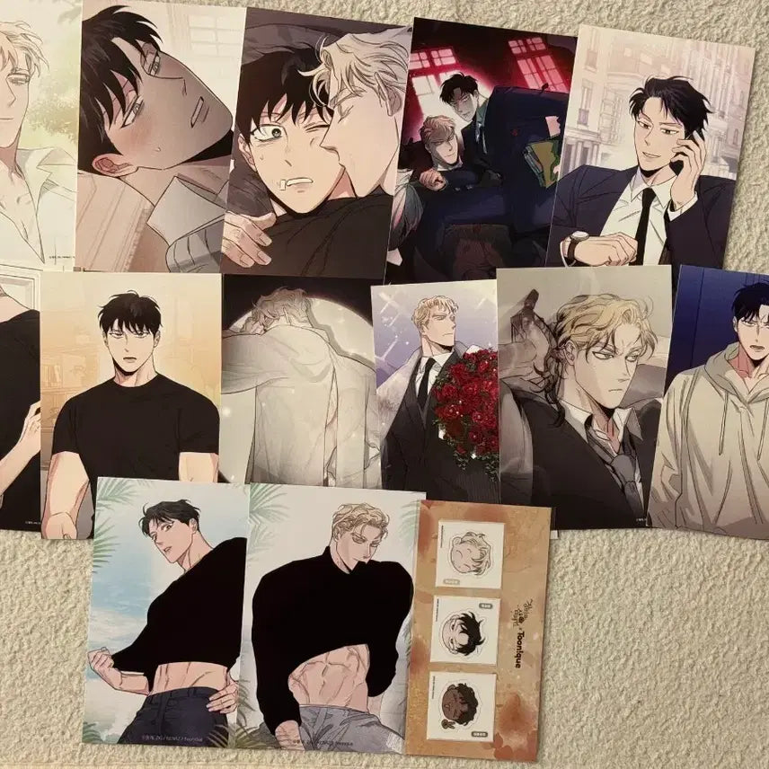 [BUNJANG] Toonique x Rose & Champagne x Mofun Haehu x Payback x Limited Run Collaboration Postcard Bundle / 투니크 장미와샴페인 모펀해후 페이백 리미티드런 등 콜라보엽서일괄(bl)