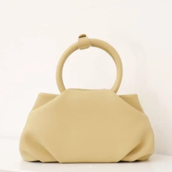 [BUNJANG] Le Masque Cucu Two-Way Tote and Shoulder Bag Mini Pale Lemon / 르마스크 쿠쿠 투웨이 토트 앤 숄더백 미니백 페일레몬