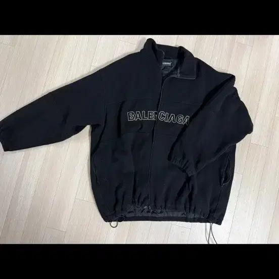 [BUNJANG] Balenciaga Black Fleece Zip-Up Jacket Size 46 / 발렌시아가 블랙 플리스 집업 자켓 후리스 46