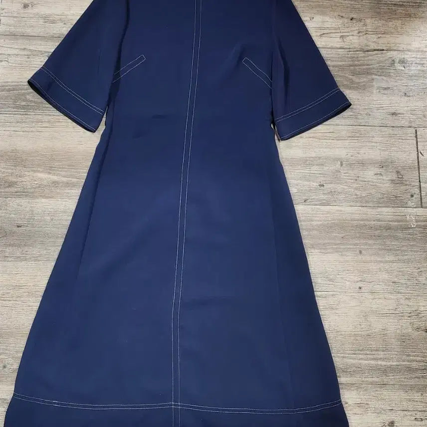 [BUNJANG] Beanpole Navy Stitch Midi Dress / 빈폴 네이비스티치원피스