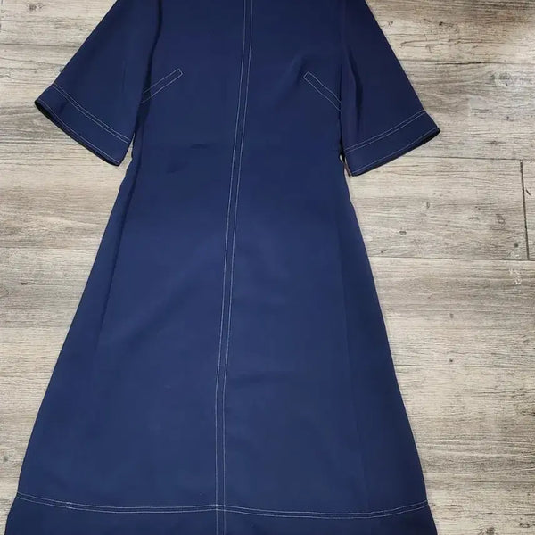 [BUNJANG] Beanpole Navy Stitch Midi Dress / 빈폴 네이비스티치원피스