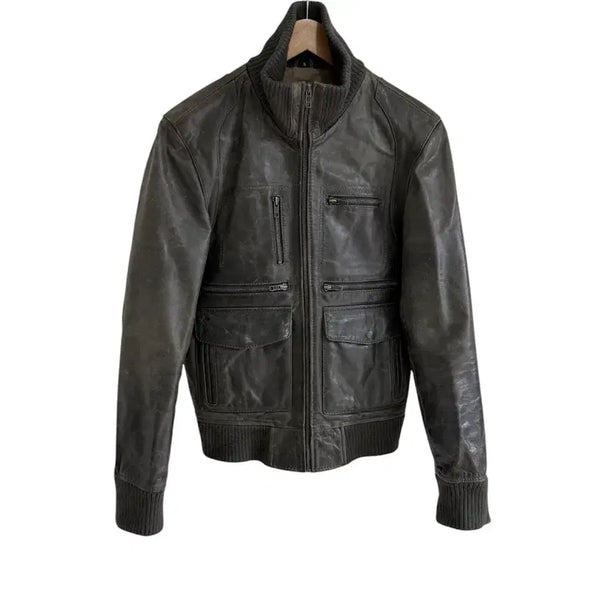 [BUNJANG] KORINTAGE Buffalo Leather Multi-Pocket Jacket / KORINTAGE 멀티포켓 버팔로 레더 자켈