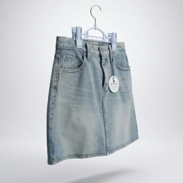 [BUNJANG] Maison de Monde Light Wash Denim Skirt (Women's L) / 여성L/ 메종드몬드 연청 워싱 데님스커트 36-122