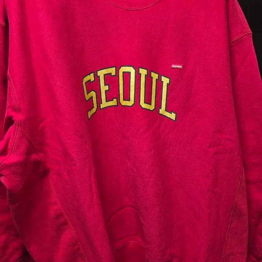 [BUNJANG] Supreme Seoul Shop Small Box Logo Crewneck Red 2XL / 슈프림 서울 샵 스몰 박스 크루넥 레드 - 24SS 2xl