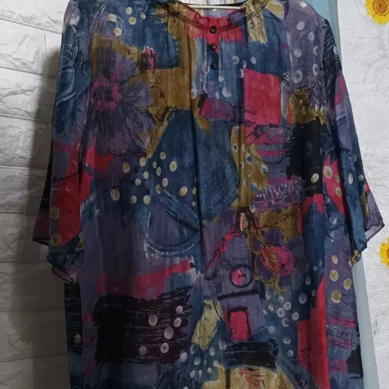 [BUNJANG] Patterned Blouse Size 77 / 패턴 블라우스 77