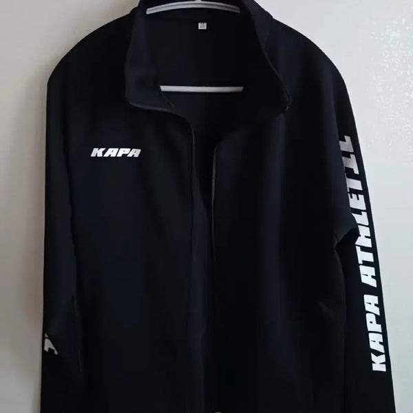 [BUNJANG] Team Kappa Training Zip-up Black Jacket / 체대입시 팀카파 트레이닝 집업 블랙 100
