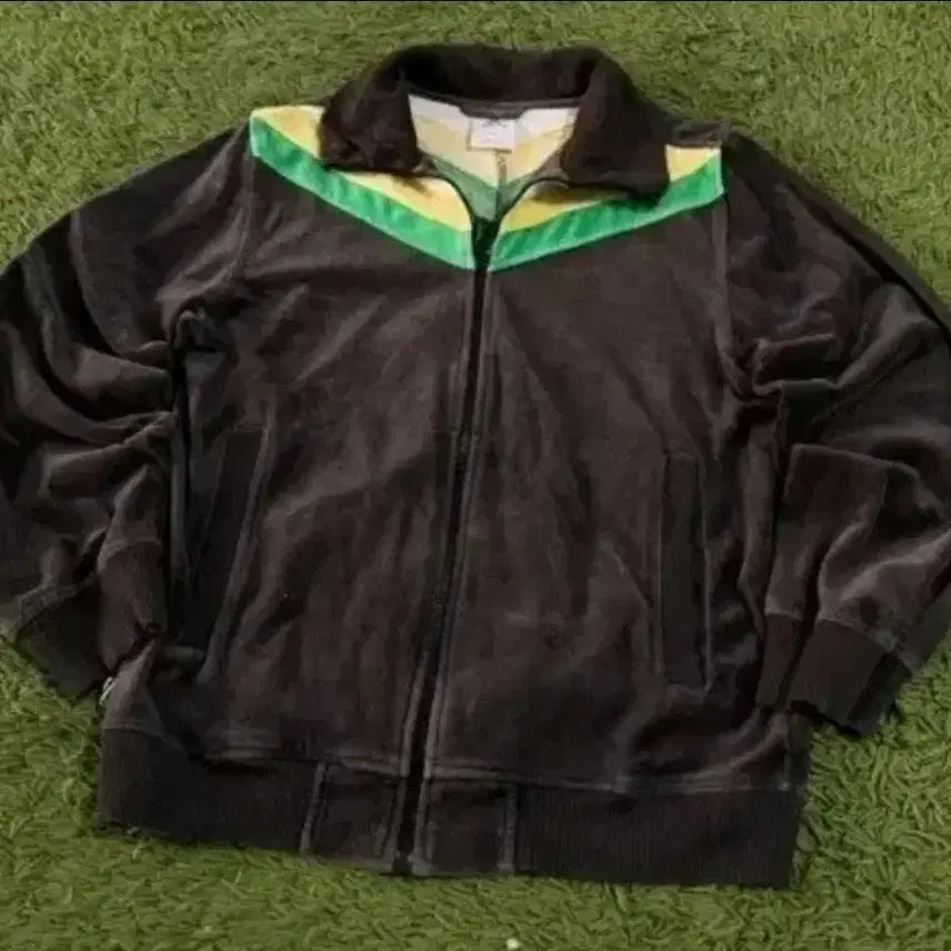 [BUNJANG] Adidas Velvet Brown Track Top Zip-Up Jacket (95/M) / 아디다스 벨벳 브라운 트랙탑 져지집업 95/M