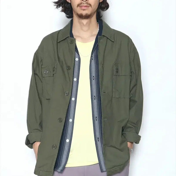 [BUNJANG] Wacko Maria Ami Shirt Khaki / 와코마리아 아미셔츠 카키