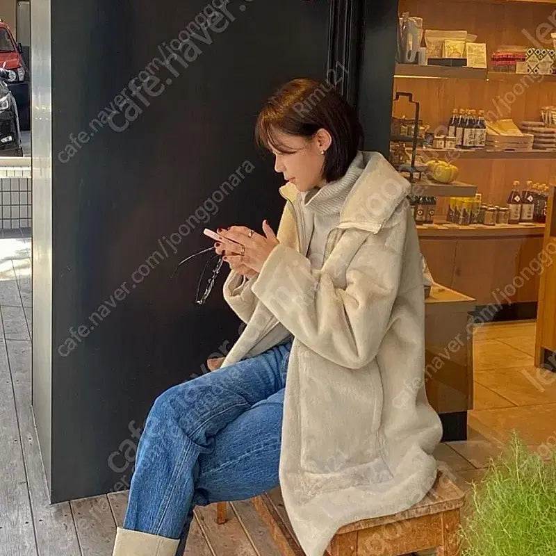 [BUNJANG] UMER Eミング Reversible Shearling Coat / 유메르 UMER 에밍 리버시블 시어링 코트