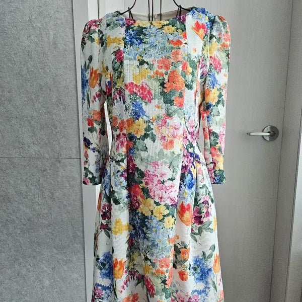 [BUNJANG] Flower Pattern Midi Dress / 플라워 패턴  원피스