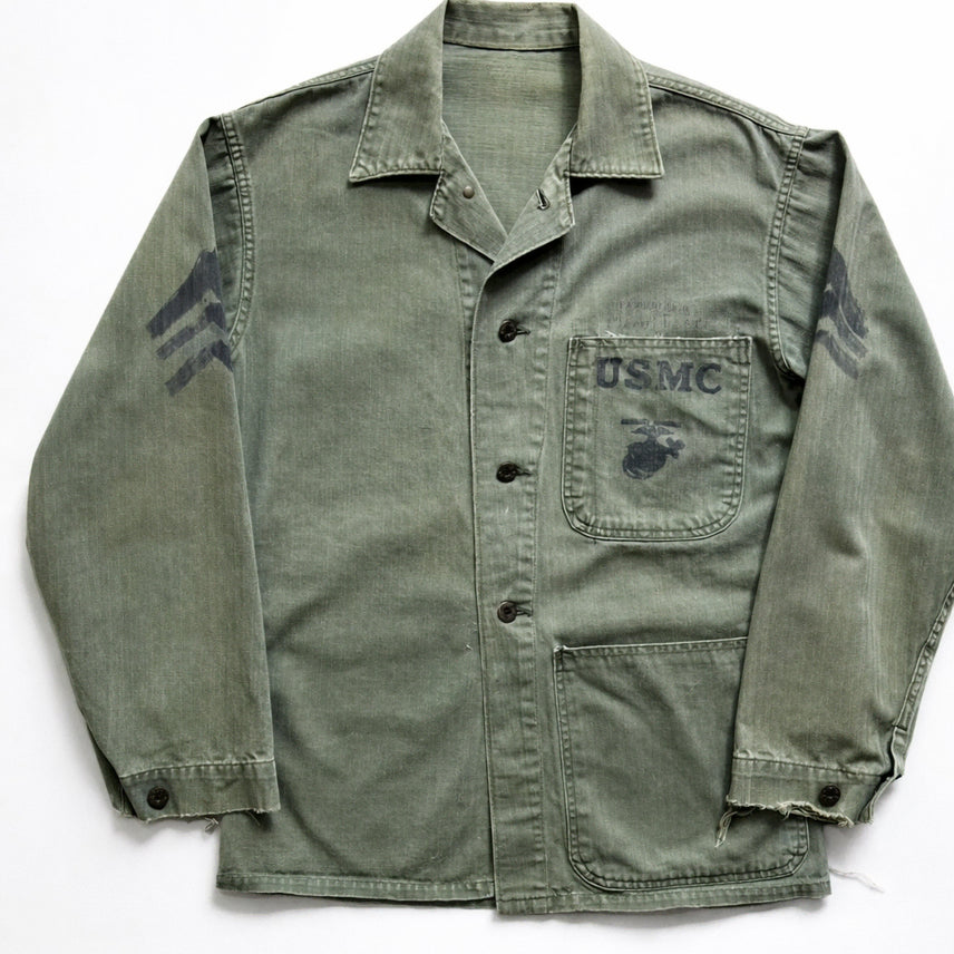 [BUNJANG] 1940s WW2 USMC P-41 HBT Utility Jacket / 40s WW2 USMC P-41 HBT 유틸리티 자켓 100
