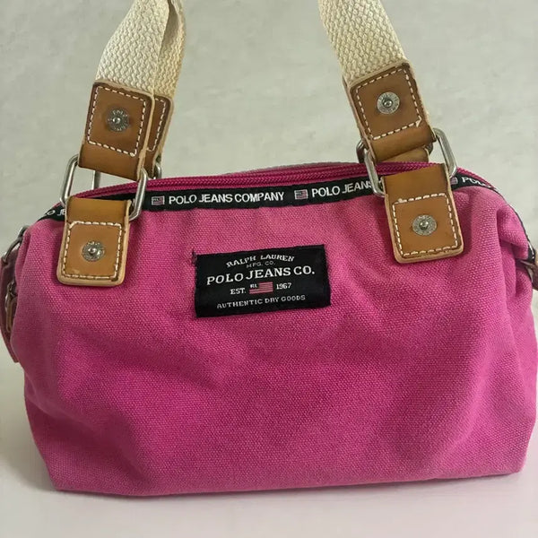 [BUNJANG] Polo Jeans Vintage Canvas Shoulder Mini Bag / 폴로 진스 빈티지 가방 숄더백 미니백