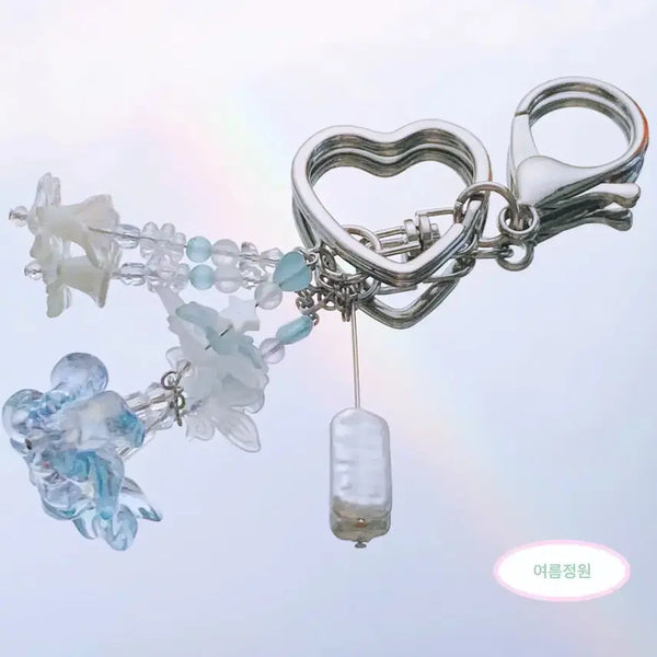 [BUNJANG] Summer Garden Beaded Keyring / 여름정원 비즈 키링_켜켜이 쌓이는 파도