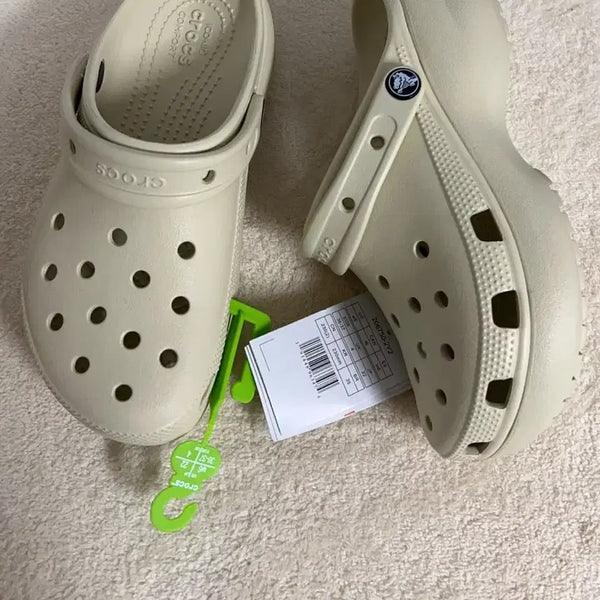 [BUNJANG] Crocs Platform Clog Beige / M6/W8크록스  플랫폼클로그 베이지250사이즈