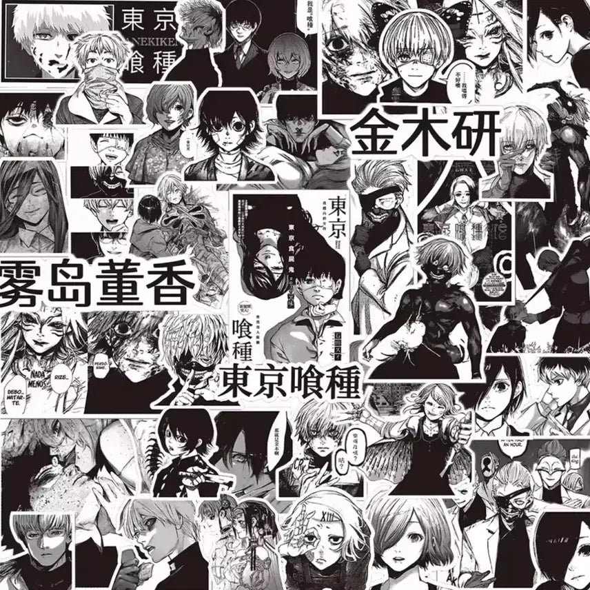 [BUNJANG] Tokyo Ghoul Piece Stickers (70 pcs) / (70장) 도쿄구울 조각스티커