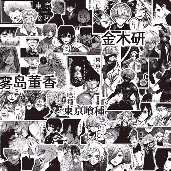 [BUNJANG] Tokyo Ghoul Piece Stickers (70 pcs) / (70장) 도쿄구울 조각스티커