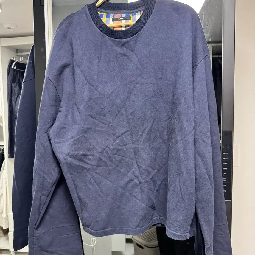 [BUNJANG] System Homme Navy Crewneck Sweatshirt / 시스탬옴므 네이비 맨투맨 티셔츠 긴팔 105