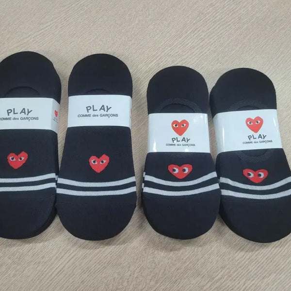 [BUNJANG] Comme des Garçons Black Ankle Socks 10-Pack / 꼼데가르송 블랙 덧신 양말 10켤레