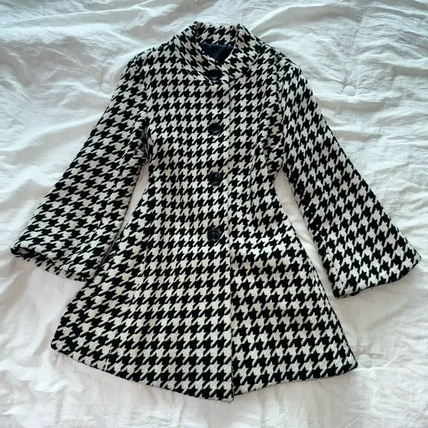 [BUNJANG] Vintage Y2K Patterned Coat / 패턴 코트 빈티지 y2k 구제 캐주얼 긱시크 일본빈티지 하구미 로맨틱고딕