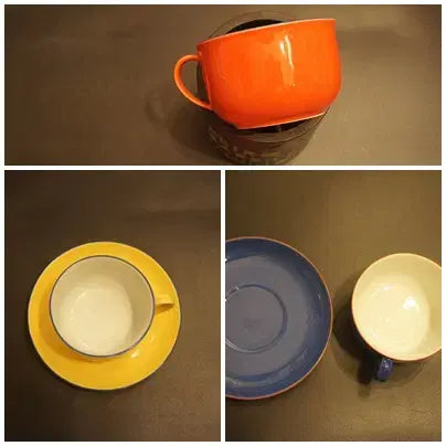 [BUNJANG] Tognana Vintage Coffee Cup Set with Saucers (Set of 3) / 3개세트일괄 차잔 빈티지커피잔 빈티지소품 엔틱접시 빈티지접시 소품UU