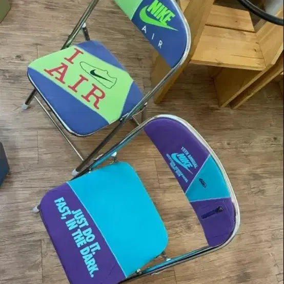 [BUNJANG] Nike Custom Folding Chairs (Set of 2) / 커스텀 나이키 폴딩 의자 (2가지)
