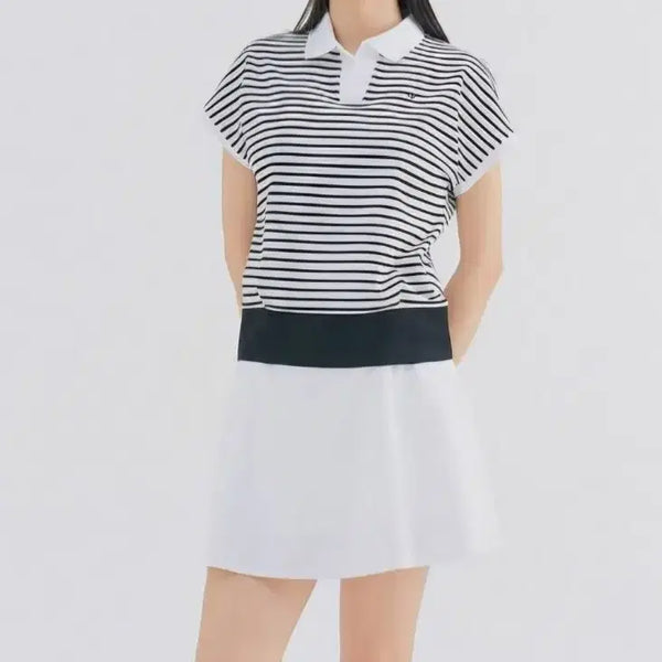 [BUNJANG] Renoma Golf White A-line Flare Skirt with Ribbed Waistband (Size 67) / 레노마골프 / 허리 시보리 a라인 플레어스커트 67 (매우 깨끗)