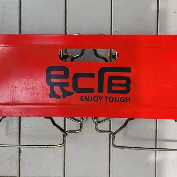 [BUNJANG] ECB Red Two-Burner Propane Stove / ECB 빨간색 캠핑용 투버너 가스 스토브