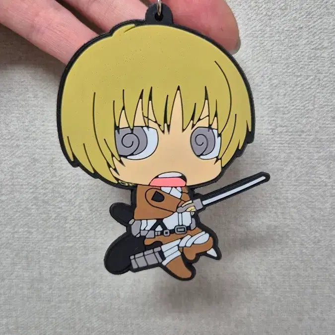 [BUNJANG] Attack on Titan Armin Rubber Keychain (Sealed) / [미개봉]진격의 거인 고무키링 아르민