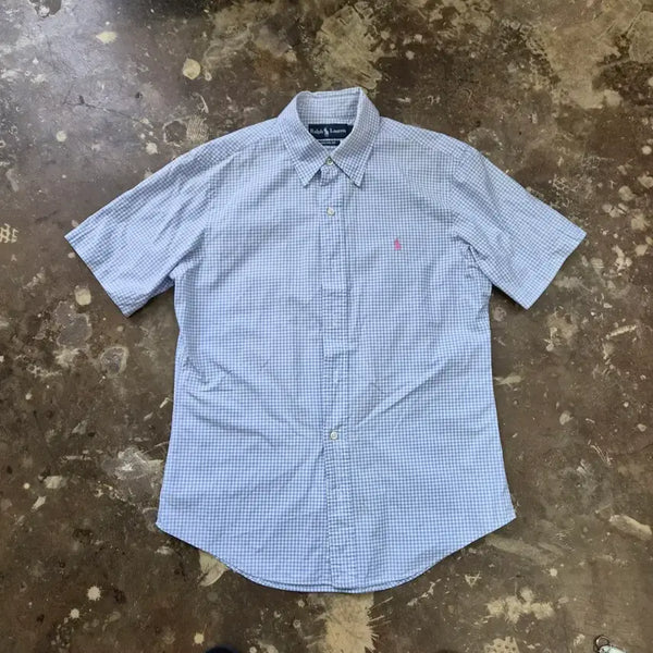 [BUNJANG] Polo Ralph Lauren Gingham Check Short Sleeve Shirt M / M) 폴로 랄프로렌 반팔 깅엄체크 셔츠
